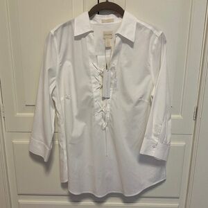 NWT Chico's No Iron White Blouse